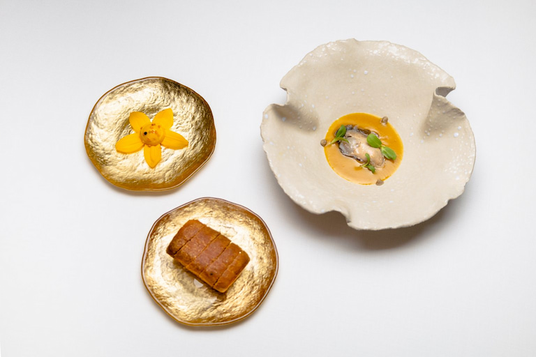 Plato Restaurante Lienzo